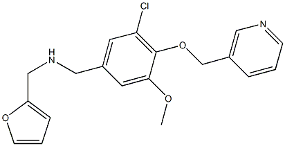 N-[3-chloro-5-methoxy-4-(3-pyridinylmethoxy)benzyl]-N-(2-furylmethyl)amine Struktur