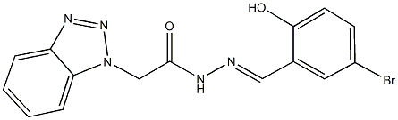 2-(1H-1,2,3-benzotriazol-1-yl)-N'-(5-bromo-2-hydroxybenzylidene)acetohydrazide Struktur