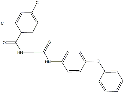 N-(2,4-dichlorobenzoyl)-N'-(4-phenoxyphenyl)thiourea Struktur