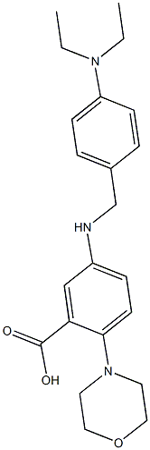 5-{[4-(diethylamino)benzyl]amino}-2-(4-morpholinyl)benzoic acid Struktur