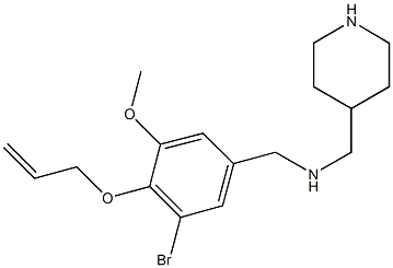 N-[4-(allyloxy)-3-bromo-5-methoxybenzyl]-N-(4-piperidinylmethyl)amine Struktur