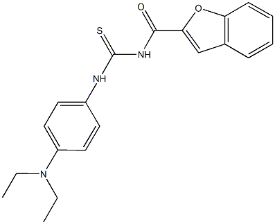 N-(1-benzofuran-2-ylcarbonyl)-N'-[4-(diethylamino)phenyl]thiourea Struktur