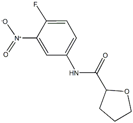 N-{4-fluoro-3-nitrophenyl}tetrahydro-2-furancarboxamide Struktur