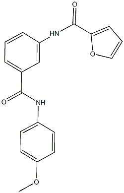 N-{3-[(4-methoxyanilino)carbonyl]phenyl}-2-furamide Struktur