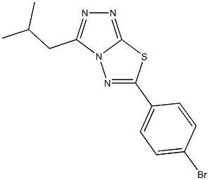 6-(4-bromophenyl)-3-isobutyl[1,2,4]triazolo[3,4-b][1,3,4]thiadiazole Struktur