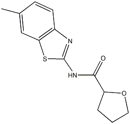 N-(6-methyl-1,3-benzothiazol-2-yl)tetrahydro-2-furancarboxamide Struktur