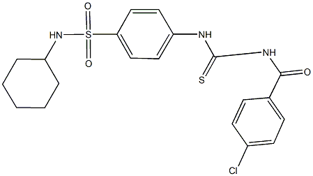 4-({[(4-chlorobenzoyl)amino]carbothioyl}amino)-N-cyclohexylbenzenesulfonamide Struktur