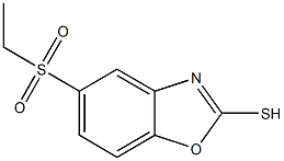 5-(ethylsulfonyl)-1,3-benzoxazol-2-yl hydrosulfide Struktur