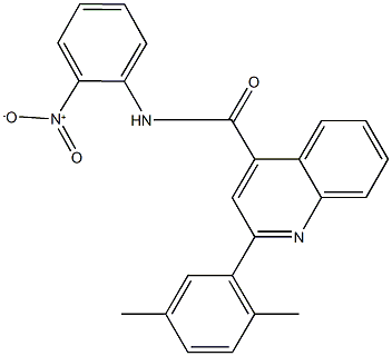 2-(2,5-dimethylphenyl)-N-{2-nitrophenyl}-4-quinolinecarboxamide Struktur