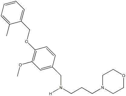 N-{3-methoxy-4-[(2-methylbenzyl)oxy]benzyl}-N-[3-(4-morpholinyl)propyl]amine Struktur