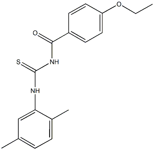 N-(2,5-dimethylphenyl)-N'-(4-ethoxybenzoyl)thiourea Struktur