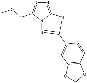 [6-(1,3-benzodioxol-5-yl)[1,2,4]triazolo[3,4-b][1,3,4]thiadiazol-3-yl]methyl methyl ether Struktur