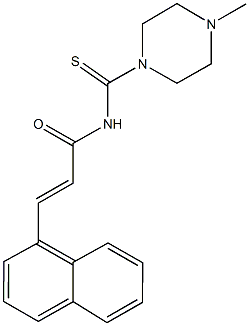 N-[(4-methyl-1-piperazinyl)carbothioyl]-3-(1-naphthyl)acrylamide Struktur