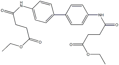 ethyl 4-({4'-[(4-ethoxy-4-oxobutanoyl)amino][1,1'-biphenyl]-4-yl}amino)-4-oxobutanoate Struktur