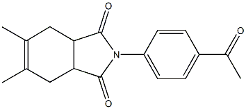 2-(4-acetylphenyl)-5,6-dimethyl-3a,4,7,7a-tetrahydro-1H-isoindole-1,3(2H)-dione Struktur