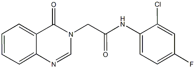 N-(2-chloro-4-fluorophenyl)-2-(4-oxo-3(4H)-quinazolinyl)acetamide Struktur