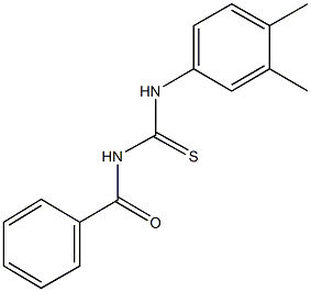 N-benzoyl-N'-(3,4-dimethylphenyl)thiourea Struktur