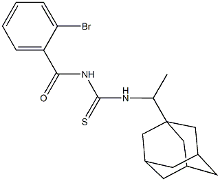 N-[1-(1-adamantyl)ethyl]-N'-(2-bromobenzoyl)thiourea Struktur