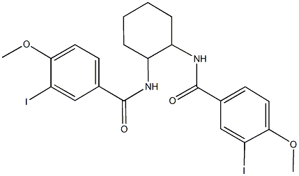 3-iodo-N-{2-[(3-iodo-4-methoxybenzoyl)amino]cyclohexyl}-4-methoxybenzamide Struktur