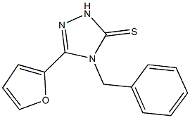 4-benzyl-5-(2-furyl)-2,4-dihydro-3H-1,2,4-triazole-3-thione Struktur