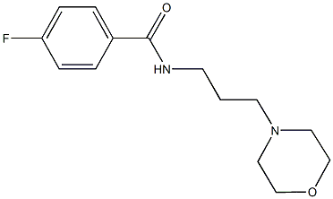 4-fluoro-N-[3-(4-morpholinyl)propyl]benzamide Struktur