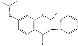 2-methyl-7-[(1-methylethyl)oxy]-3-phenyl-4H-chromen-4-one Struktur