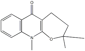 2,2,10-trimethyl-2,3,4,10-tetrahydro-5H-pyrano[2,3-b]quinolin-5-one Struktur