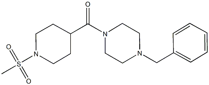 1-benzyl-4-{[1-(methylsulfonyl)-4-piperidinyl]carbonyl}piperazine Struktur