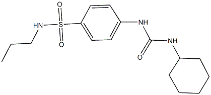 4-{[(cyclohexylamino)carbonyl]amino}-N-propylbenzenesulfonamide Struktur