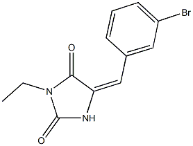 5-(3-bromobenzylidene)-3-ethyl-2,4-imidazolidinedione Struktur