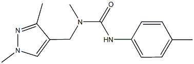 N-[(1,3-dimethyl-1H-pyrazol-4-yl)methyl]-N-methyl-N'-(4-methylphenyl)urea Struktur