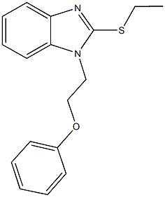 2-[2-(ethylsulfanyl)-1H-benzimidazol-1-yl]ethyl phenyl ether Struktur