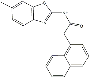 N-(6-methyl-1,3-benzothiazol-2-yl)-2-(1-naphthyl)acetamide Struktur