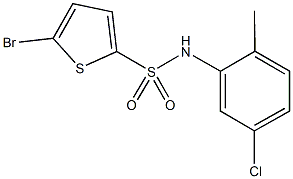 5-bromo-N-(5-chloro-2-methylphenyl)-2-thiophenesulfonamide Struktur