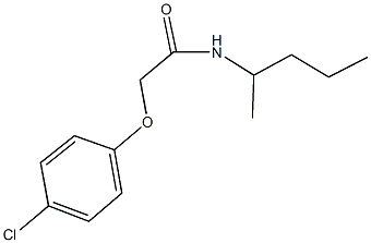 2-(4-chlorophenoxy)-N-(1-methylbutyl)acetamide Struktur