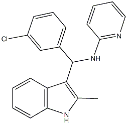 N-[(3-chlorophenyl)(2-methyl-1H-indol-3-yl)methyl]-N-(2-pyridinyl)amine Struktur