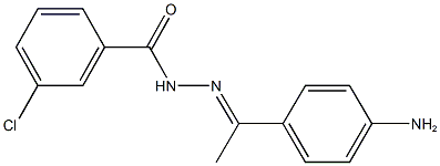 N'-[1-(4-aminophenyl)ethylidene]-3-chlorobenzohydrazide Struktur