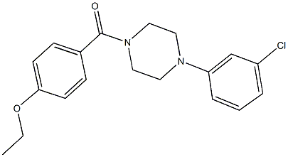 1-(3-chlorophenyl)-4-(4-ethoxybenzoyl)piperazine Struktur