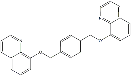 8-({4-[(8-quinolinyloxy)methyl]benzyl}oxy)quinoline Struktur