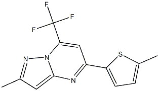 2-methyl-5-(5-methyl-2-thienyl)-7-(trifluoromethyl)pyrazolo[1,5-a]pyrimidine Struktur