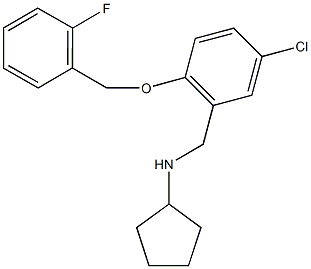 N-{5-chloro-2-[(2-fluorobenzyl)oxy]benzyl}-N-cyclopentylamine Struktur