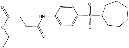 ethyl 4-[4-(azepan-1-ylsulfonyl)anilino]-4-oxobutanoate Struktur