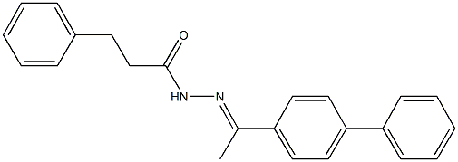 N'-(1-[1,1'-biphenyl]-4-ylethylidene)-3-phenylpropanohydrazide Struktur