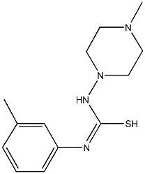 N'-(3-methylphenyl)-N-(4-methyl-1-piperazinyl)carbamimidothioic acid Struktur