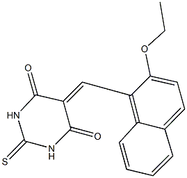 5-[(2-ethoxy-1-naphthyl)methylene]-2-thioxodihydropyrimidine-4,6(1H,5H)-dione Struktur