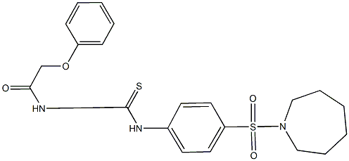 N-[4-(1-azepanylsulfonyl)phenyl]-N'-(phenoxyacetyl)thiourea Struktur