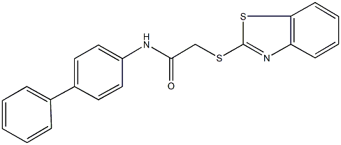 2-(1,3-benzothiazol-2-ylsulfanyl)-N-[1,1'-biphenyl]-4-ylacetamide Struktur