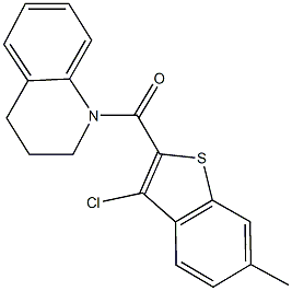 1-[(3-chloro-6-methyl-1-benzothien-2-yl)carbonyl]-1,2,3,4-tetrahydroquinoline Struktur