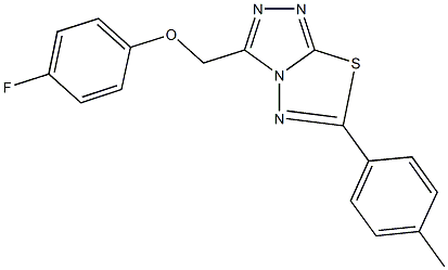 4-fluorophenyl [6-(4-methylphenyl)[1,2,4]triazolo[3,4-b][1,3,4]thiadiazol-3-yl]methyl ether Struktur