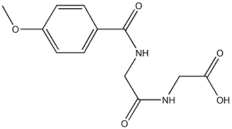 ({[(4-methoxybenzoyl)amino]acetyl}amino)acetic acid Struktur